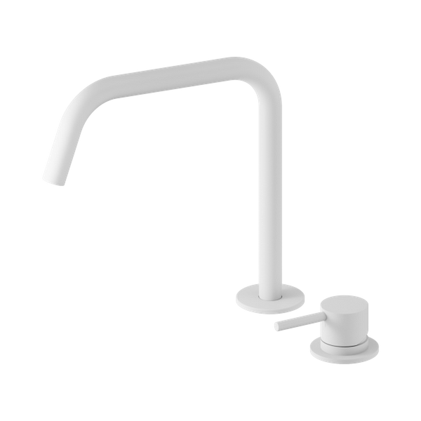 Nero Mecca Hob Bath/Kitchen Mixer Set Edge Spout II Matte White