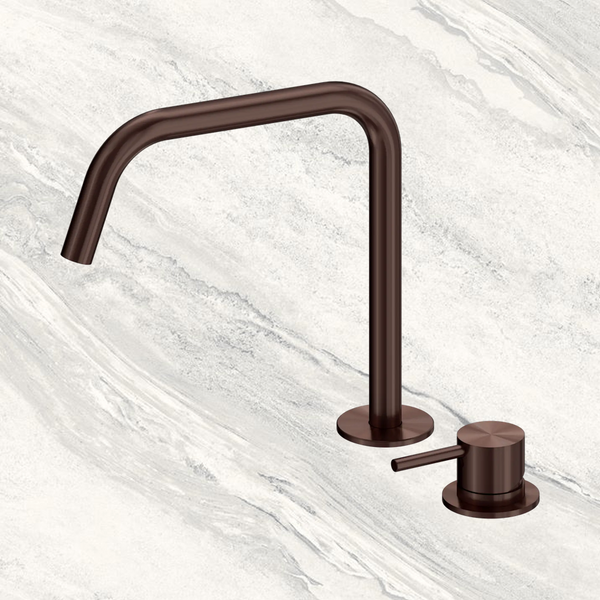 Nero Mecca Hob Bath/Kitchen Mixer Set Edge Spout II Rome Bronze Lead Free
