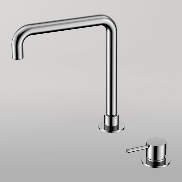 Nero Mecca Hob Basin Mixer Square Swivel Spout Chrome