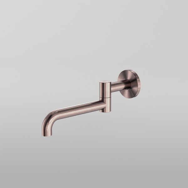 Nero Mecca Wall Mounted Swivel Basin/Bath Spout Only 225mm Brushed Bronze