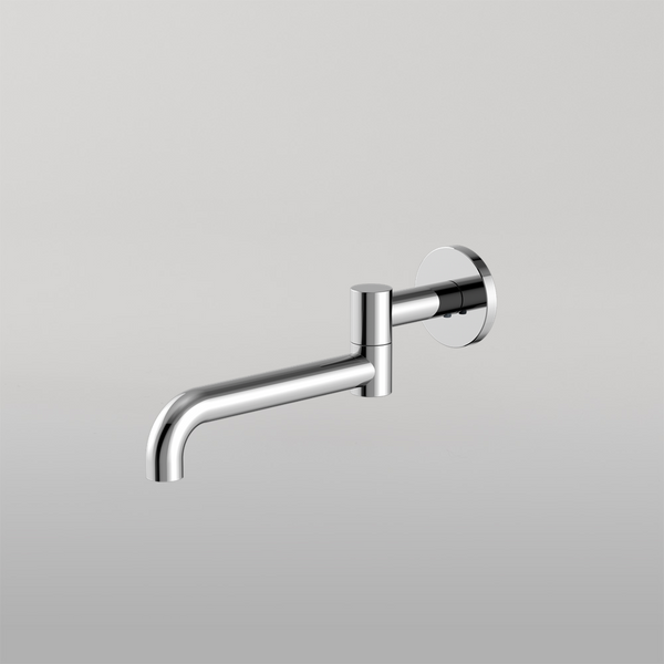 Nero Mecca Wall Mounted Swivel Basin/Bath Spout Only 225mm Chrome