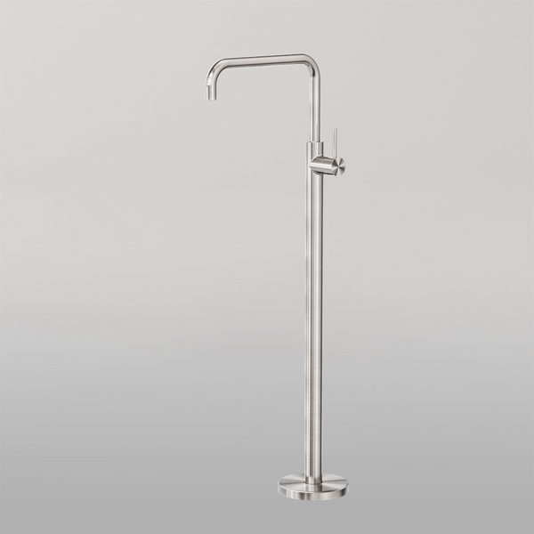 Nero Mecca Freestanding Bath Mixer Square Shape Brushed Nickel