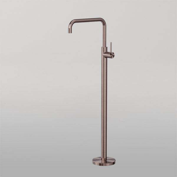 Nero Mecca Freestanding Bath Mixer Square Shape Brushed Bronze