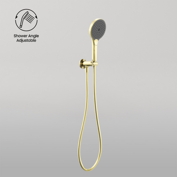 Nero Mecca Shower Bracket With Air Shower II Brushed Gold
