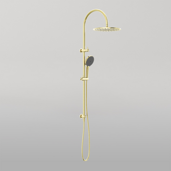 Nero Mecca Twin Shower With Air Shower II Brushed Gold