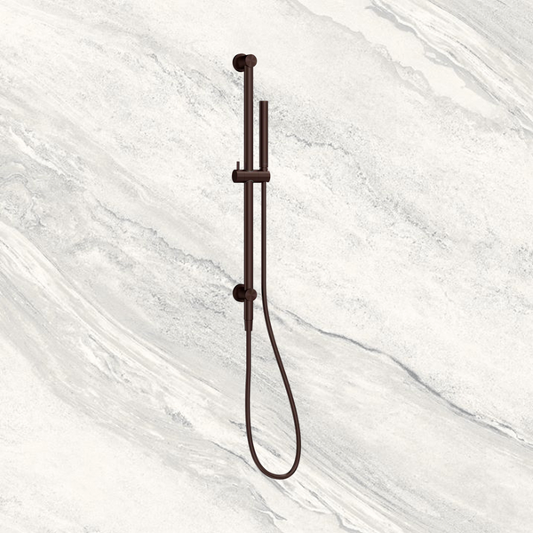 Nero Mecca Shower Rail With Slim Hand Shower Rome Bronze Lead Free