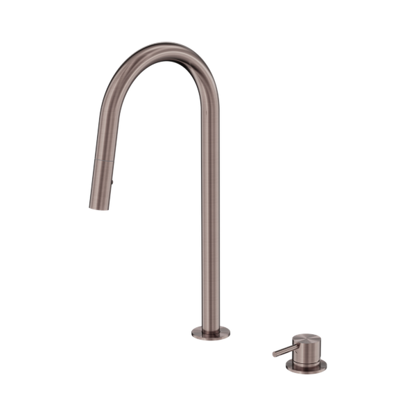 Nero Mecca Hob Mounted Pull Out Sink Mixer Brushed Bronze
