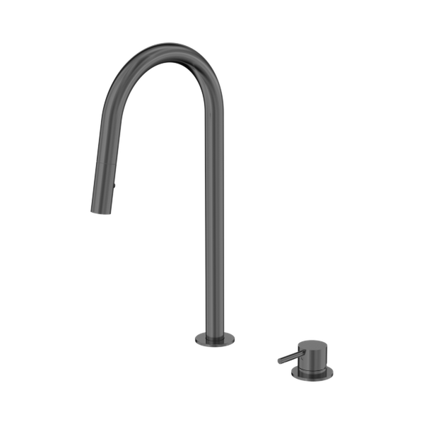 Nero Mecca Hob Mounted Pull Out Sink Mixer Gunmetal