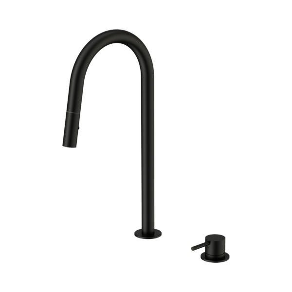 Nero Mecca Hob Mounted Pull Out Sink Mixer Matte Black