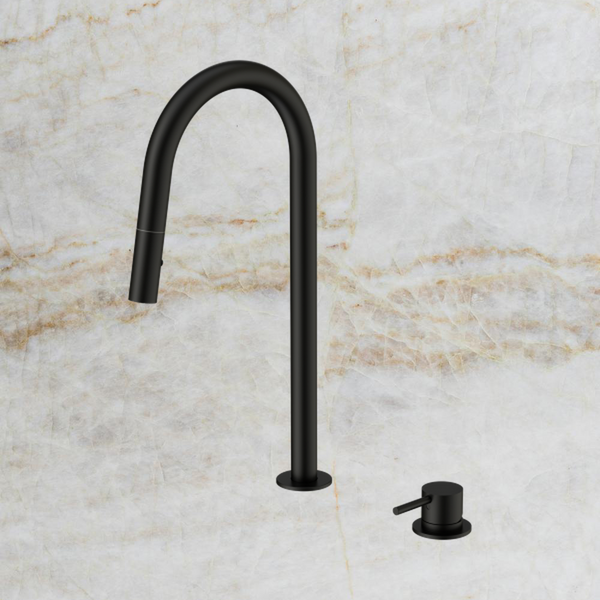 Nero Mecca Hob Mounted Pull Out Sink Mixer Matte Black