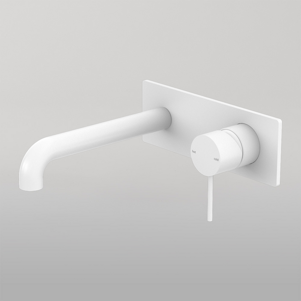 Nero Mecca Wall Basin/Bath Mixer 160mm Matte White