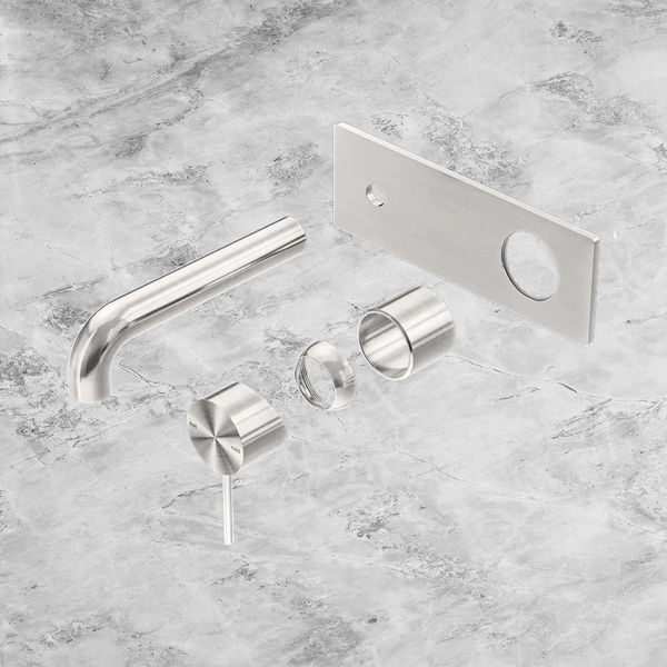 Nero Mecca Wall Basin/Bath Mixer 160mm (Trim Kit Only) Brushed Nickel