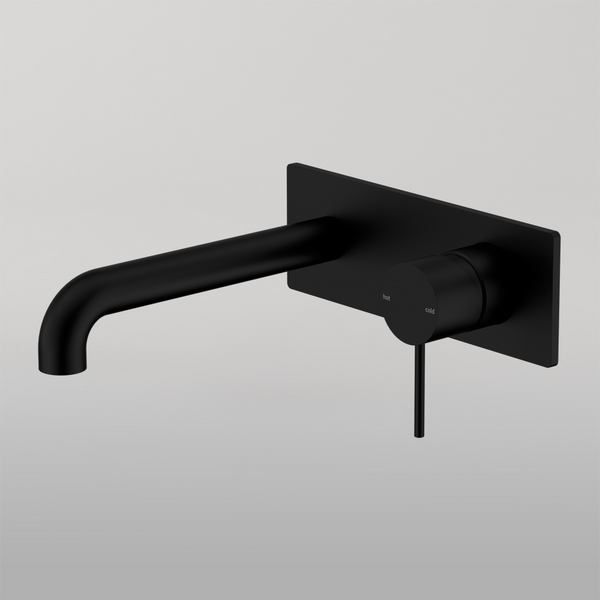 Nero Mecca Wall Basin/Bath Mixer 185mm Matte Black