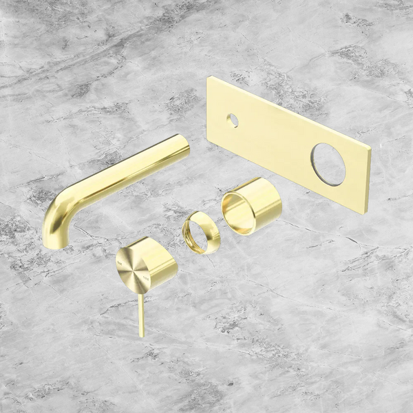 Nero Mecca Wall Basin/Bath Mixer 185mm (Trim Kit Only) Brushed Gold