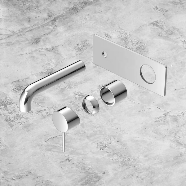 Nero Mecca Wall Basin/Bath Mixer 185mm (Trim Kit Only) Chrome
