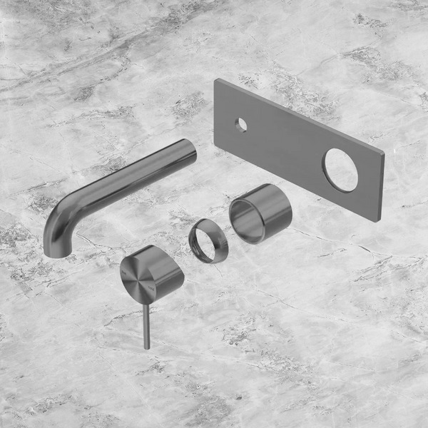 Nero Mecca Wall Basin/Bath Mixer 185mm (Trim Kit Only) Gunmetal