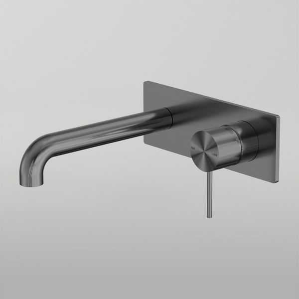 Nero Mecca Wall Basin/Bath Mixer 260mm Gun Metal