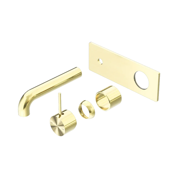 Nero Mecca Wall Basin/Bath Mixer Handle Up 120mm (Trim Kit Only) Brushed Gold