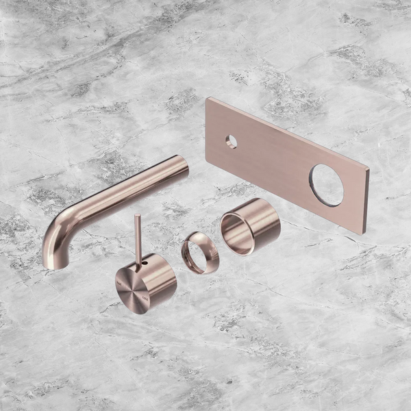 Nero Mecca Wall Basin/Bath Mixer Handle Up 120mm (Trim Kit Only) Brushed Bronze