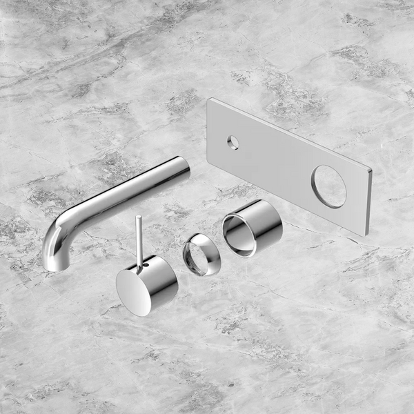 Nero Mecca Wall Basin/Bath Mixer Handle Up 160mm (Trim Kit Only) Chrome