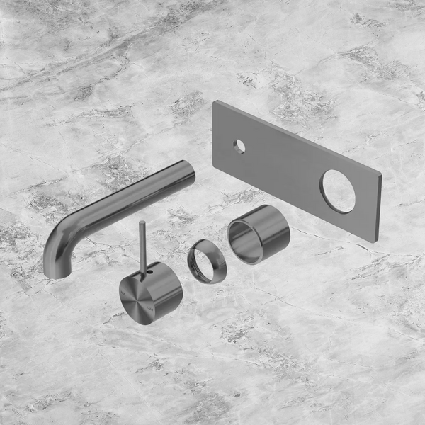 Nero Mecca Wall Basin/Bath Mixer Handle Up 160mm (Trim Kit Only) Gunmetal