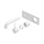 Nero Mecca Wall Basin/Bath Mixer Handle Up 160mm (Trim Kit Only) Matte White