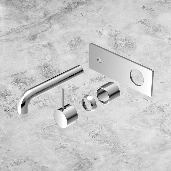 Nero Mecca Wall Basin/Bath Mixer Handle Up 185mm (Trim Kit Only) Chrome