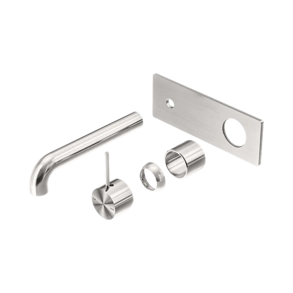 Nero Mecca Wall Basin/Bath Mixer Handle Up 230mm (Trim Kit Only) Brushed Nickel