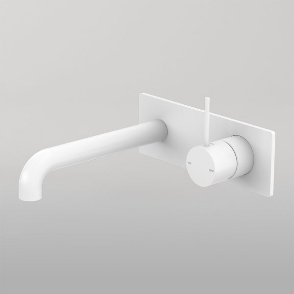 Nero Mecca Wall Basin/Bath Mixer Handle Up 260mm Matte White
