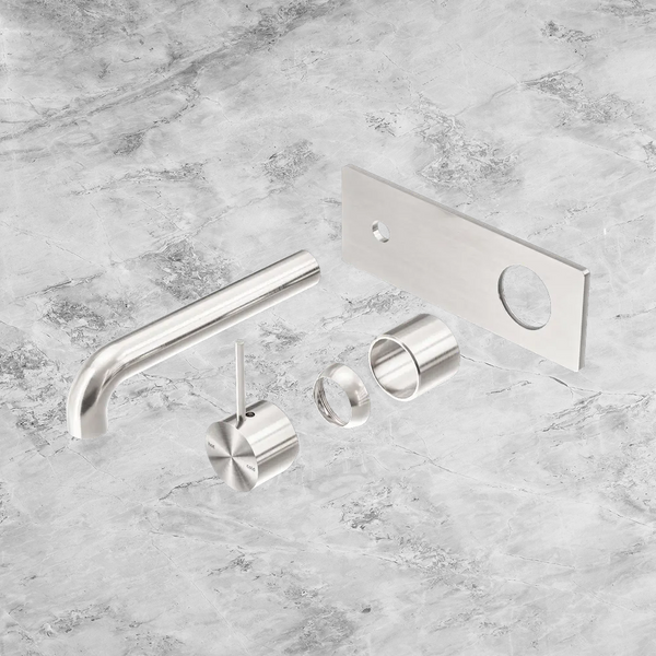 Nero Mecca Wall Basin/Bath Mixer Handle Up 260mm (Trim Kit Only) Brushed Nickel