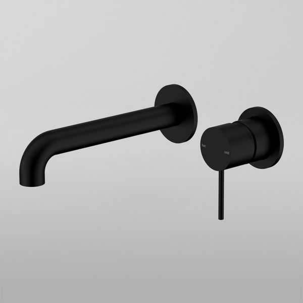 Nero Mecca Wall Basin/Bath Mixer Separate Back Plate 120mm Matte Black