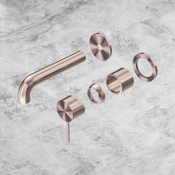Nero Mecca Wall Basin/Bath Mixer Separate Back Plate 120mm (Trim Kit Only) Brushed Bronze