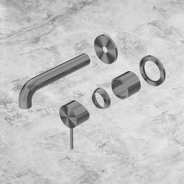 Nero Mecca Wall Basin/Bath Mixer Separate Back Plate 120mm (Trim Kit Only) Gunmetal