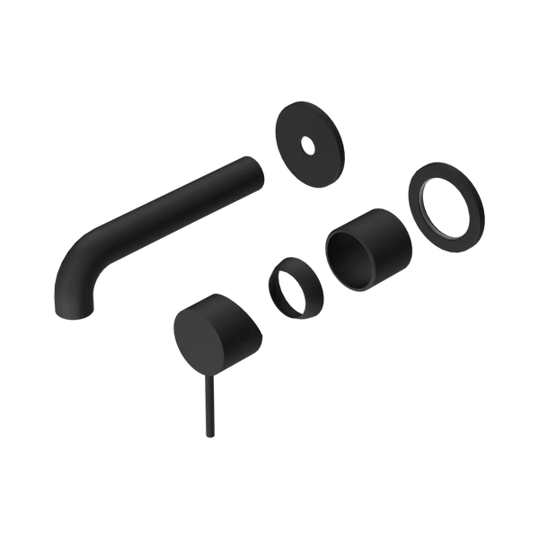 Nero Mecca Wall Basin/Bath Mixer Separate Back Plate 120mm (Trim Kit Only) Matte Black