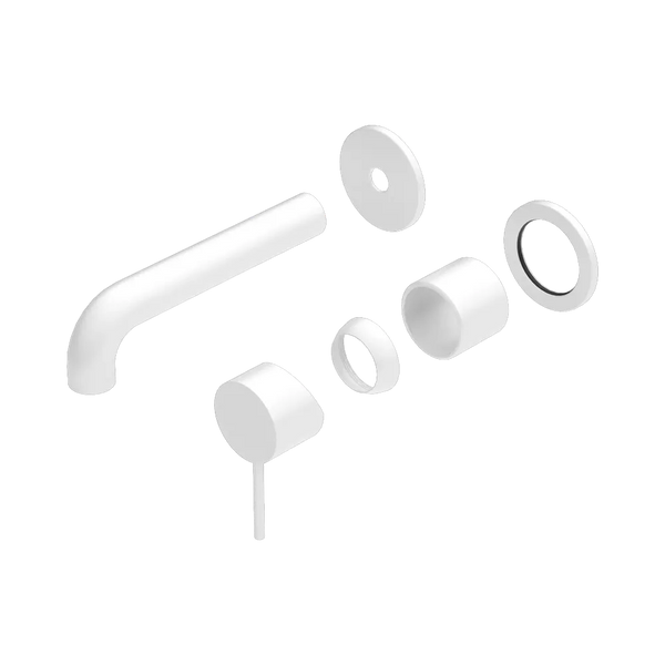 Nero Mecca Wall Basin/Bath Mixer Separate Back Plate 120mm (Trim Kit Only) Matte White