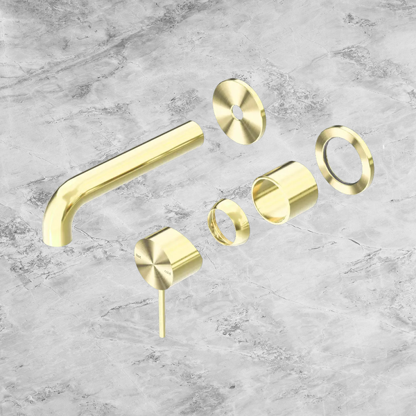 Nero Mecca Wall Basin/Bath Mixer Separate Back Plate 160mm (Trim Kit Only) Brushed Gold