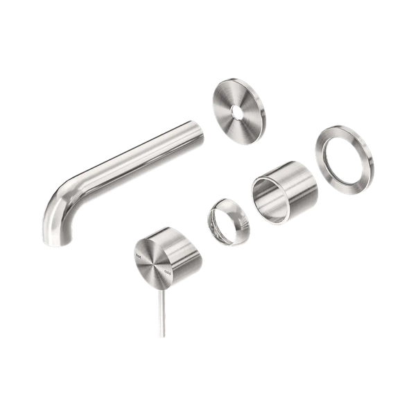 Nero Mecca Wall Basin/Bath Mixer Separate Back Plate 160mm (Trim Kit Only) Brushed Nickel