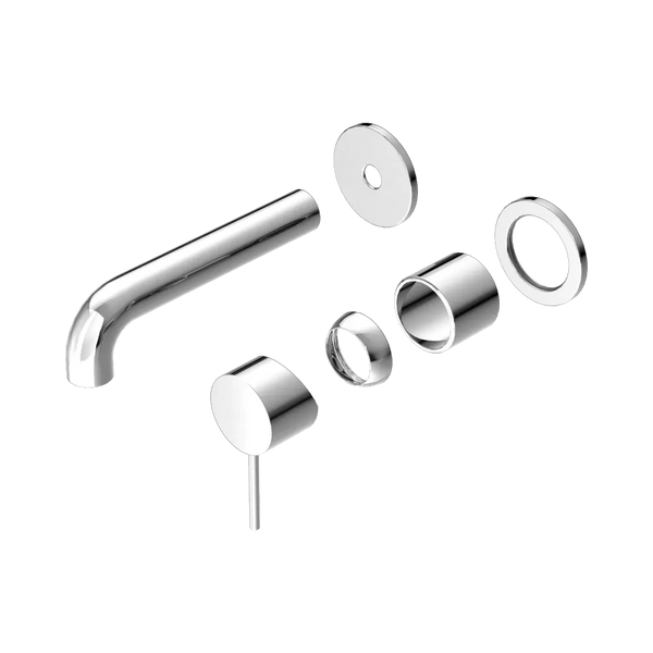 Nero Mecca Wall Basin/Bath Mixer Separate Back Plate 160mm (Trim Kit Only) Chrome