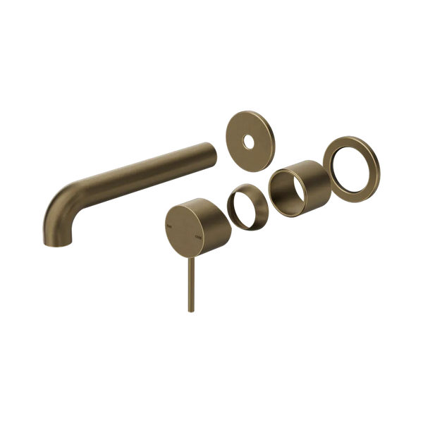 Nero Mecca Wall Basin/Bath Mixer Separate Back Plate 160mm (Trim Kit Only) Tumbled Antique Brass