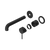 Nero Mecca Wall Basin/Bath Mixer Separate Back Plate 185mm (Trim Kit Only) Matte Black