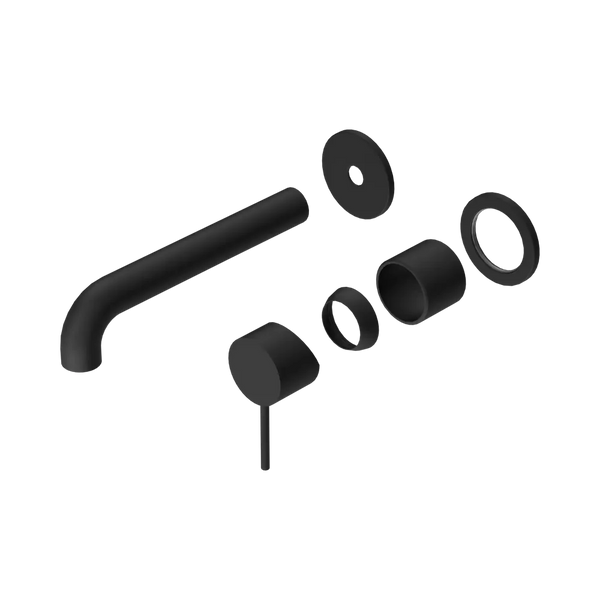 Nero Mecca Wall Basin/Bath Mixer Separate Back Plate 185mm (Trim Kit Only) Matte Black