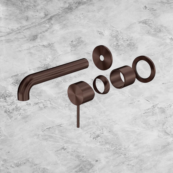 Nero Mecca Wall Basin/Bath Mixer Separate Back Plate 185mm (Trim Kit Only) Rome Bronze