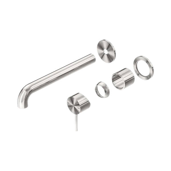 Nero Mecca Wall Basin/Bath Mixer Separate Back Plate 230mm (Trim Kit Only) Brushed Nickel