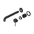 Nero Mecca Wall Basin/Bath Mixer Separate Back Plate 230mm (Trim Kit Only) Matte Black