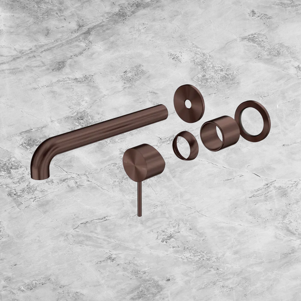 Nero Mecca Wall Basin/Bath Mixer Separate Back Plate 230mm (Trim Kit Only) Rome Bronze