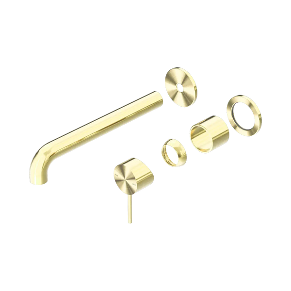 Nero Mecca Wall Basin/Bath Mixer Separate Back Plate 260mm (Trim Kit Only) Brushed Gold