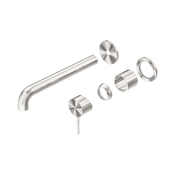 Nero Mecca Wall Basin/Bath Mixer Separate Back Plate 260mm (Trim Kit Only) Brushed Nickel