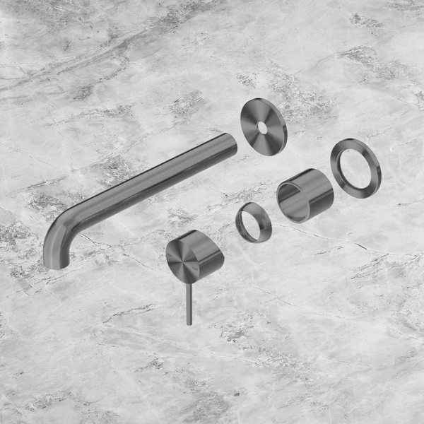 Nero Mecca Wall Basin/Bath Mixer Separate Back Plate 260mm (Trim Kit Only) Gunmetal