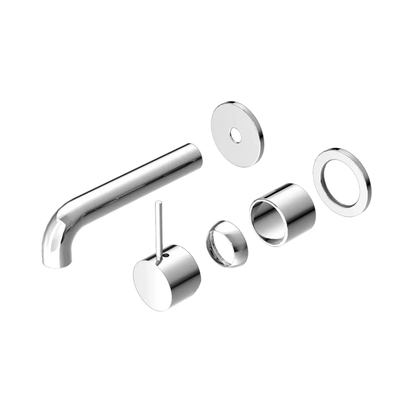 Nero Mecca Wall Basin/Bath Mixer Separate Back Plate Handle Up 120mm (Trim Kit Only) Chrome