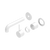 Nero Mecca Wall Basin/Bath Mixer Separate Back Plate Handle Up 120mm (Trim Kit Only) Matte White